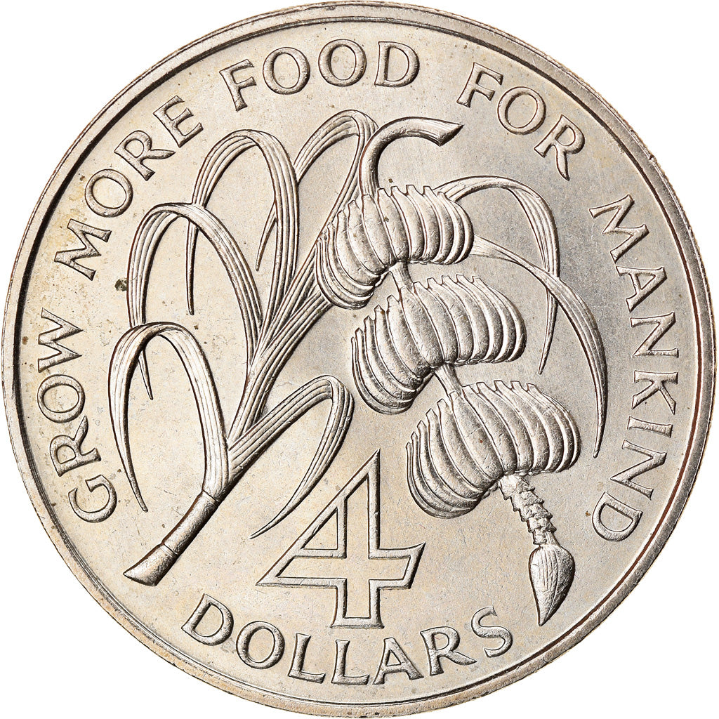 Coin, SAINT VINCENT, 4 Dollars, 1970, AU(55-58), Copper-nickel, KM:13