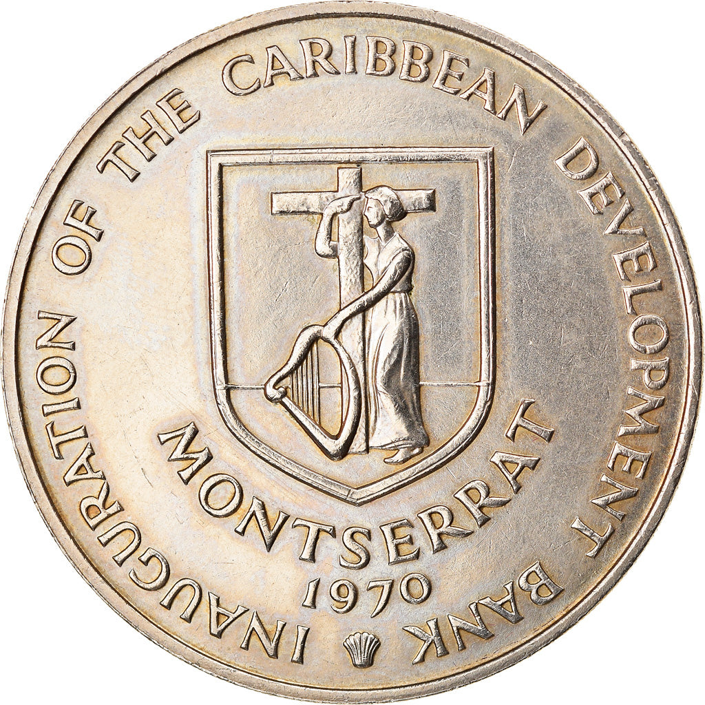 Coin, East Caribbean States, Montserrat, 4 Dollars, 1970, AU(55-58)