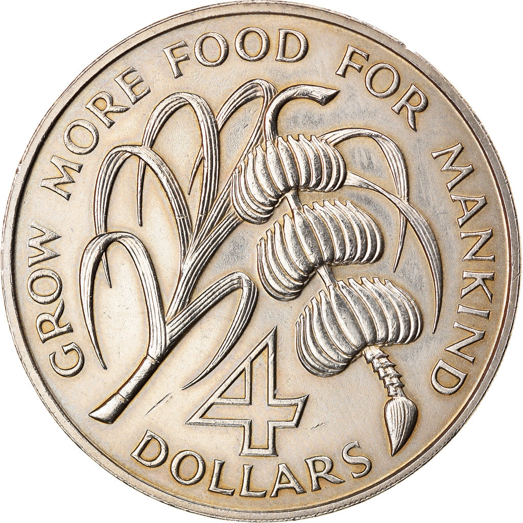 Coin, East Caribbean States, Montserrat, 4 Dollars, 1970, AU(55-58)