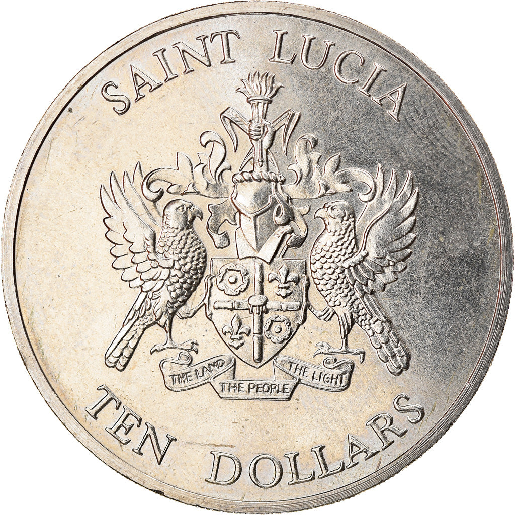 Coin, Saint Lucia, 10 Dollars, 1982, AU(55-58), Copper-nickel, KM:12