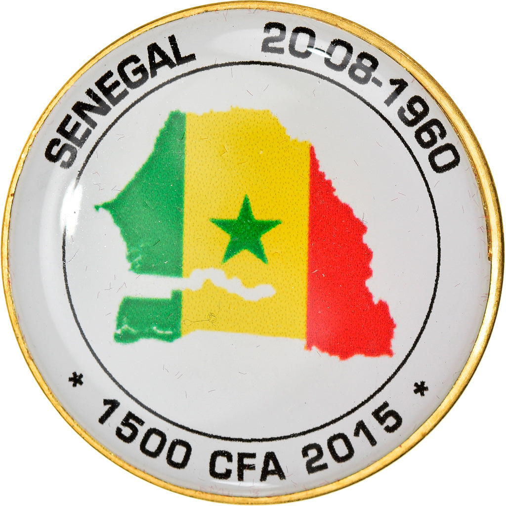 Moneda, Senegal, 1500 Francs CFA - 1 Afro, 2015, FDC, Bimetálico