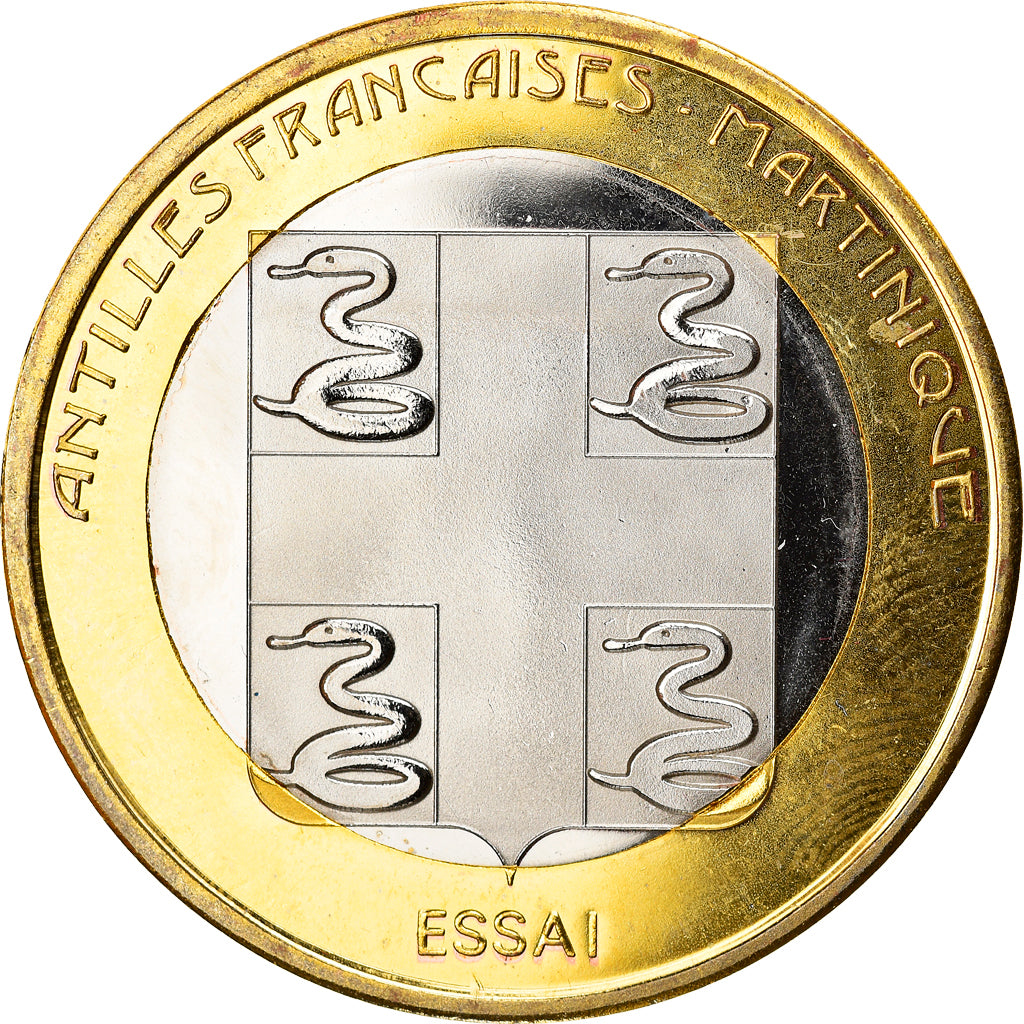 Moeda, França, Martinique, Essai fantaisie, 10 Francs, 2015, MS(60-62)