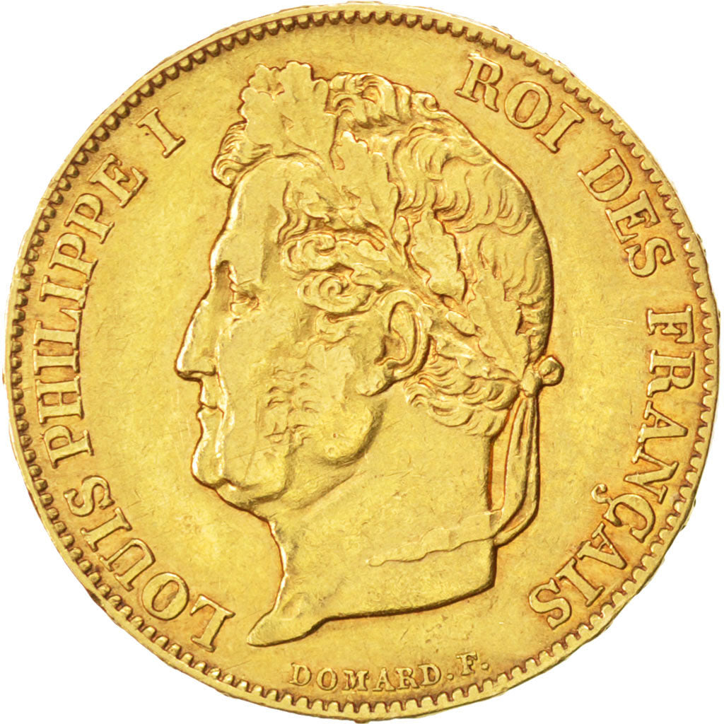 Moneta, Francia, Louis-Philippe, 20 Francs, 1838, Lille, BB, Oro, KM:750.5