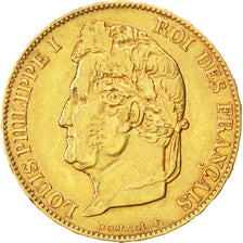 Moneta, Francia, Louis-Philippe, 20 Francs, 1838, Lille, BB, Oro, KM:750.5