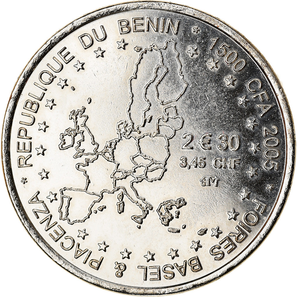 Monnaie, Benin, 1500 CFA Francs-1 Africa, 2005, SPL, Nickel plated steel