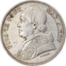 Moeda, ESTADOS ITALIANOS, PAPAL STATES, Pius IX, 5 Lire, 1870, Rome, AU(50-53)