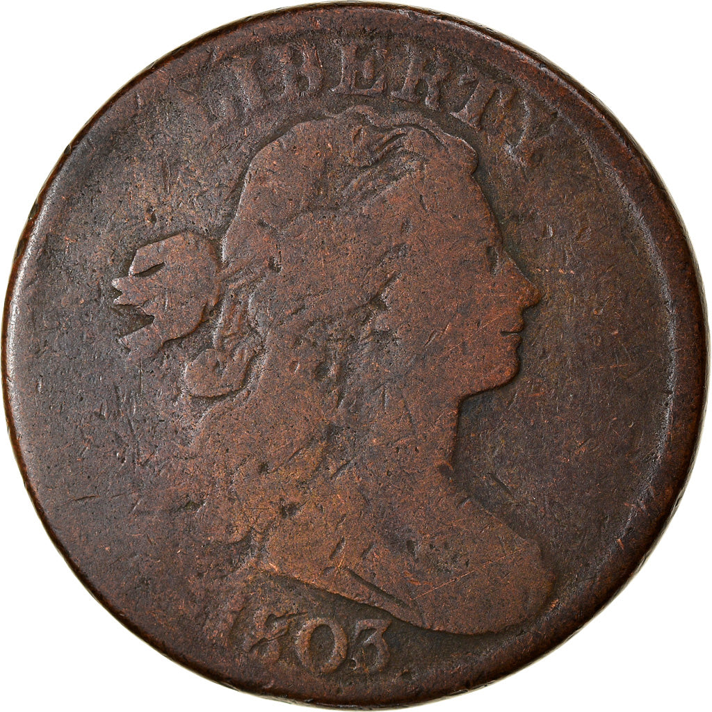 Münze, Vereinigte Staaten, Draped Bust Cent, Cent, 1803, U.S. Mint