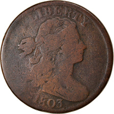 Coin, United States, Draped Bust Cent, Cent, 1803, U.S. Mint, Philadelphia