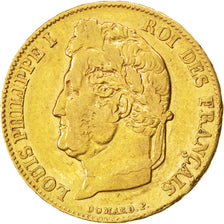 Coin, France, Louis-Philippe, 20 Francs, 1839, Lille, EF(40-45), Gold, KM:750.5