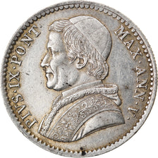 Moeda, ESTADOS ITALIANOS, PAPAL STATES, Pius IX, 20 Baiocchi, 1850, Roma