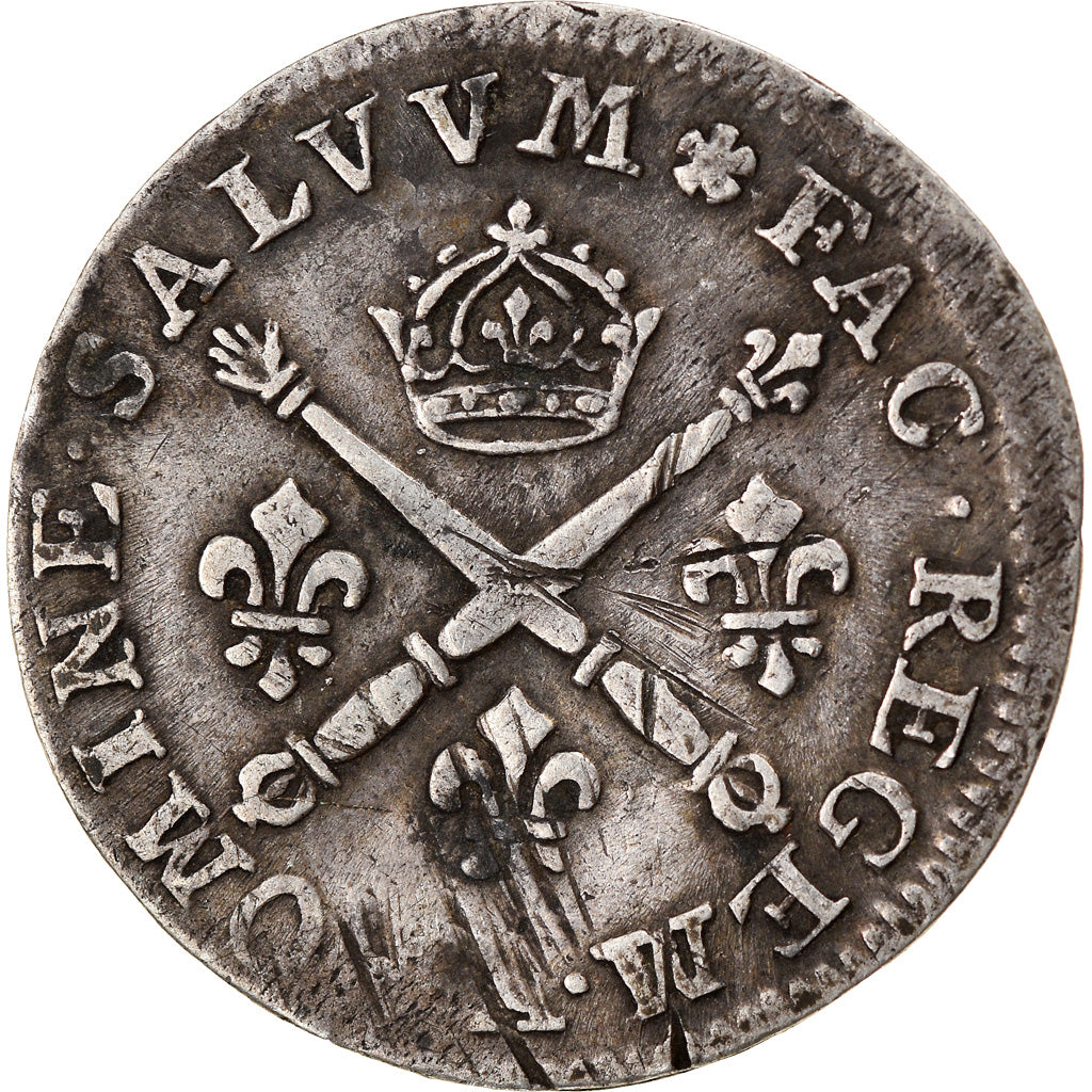 Monnaie, France, Louis XIV, 10 Sols aux insignes, 10 Sols-1/8 Ecu, 1706, Paris