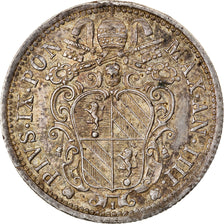 Coin, ITALIAN STATES, PAPAL STATES, Pius IX, 10 Baiocchi, 1850, Roma, AU(50-53)