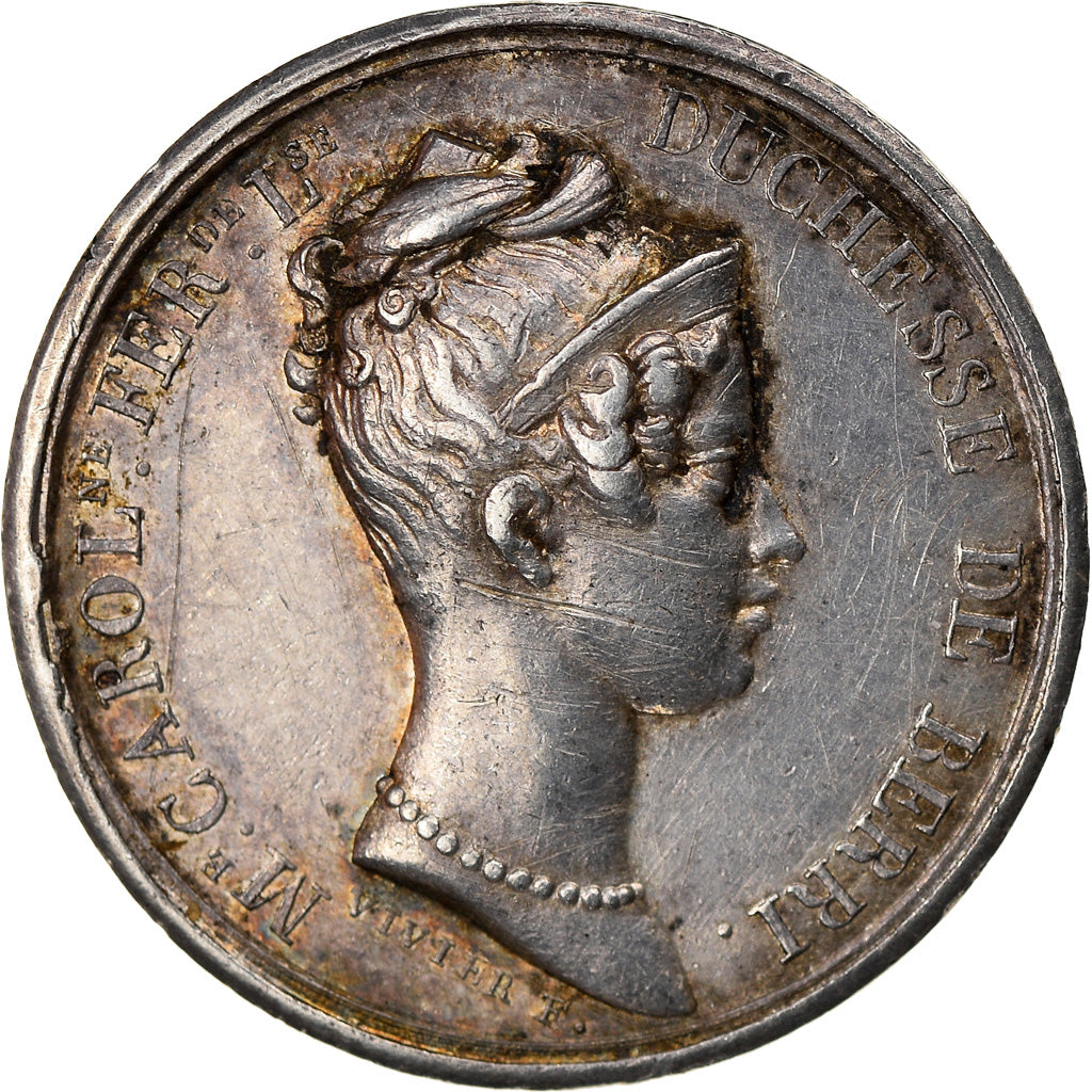 Frankrijk, Medaille, Henri V, Duc de Bordeaux, ZF+, Zilver