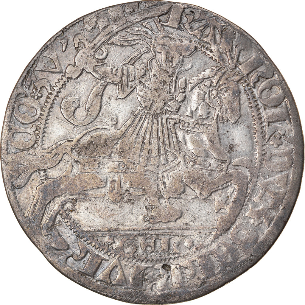 Coin, Netherlands, Gueldre, Charles d'Egmont, Shilling, VF(30-35), Silver