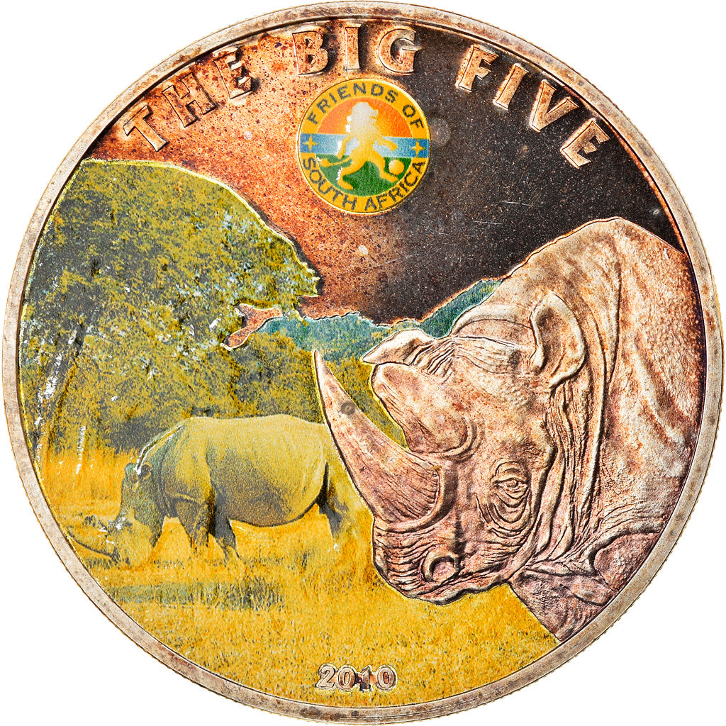 Coin, Ivory Coast, Rhinocéros, 100 Francs CFA, 2010, Proof, MS(65-70), Silver
