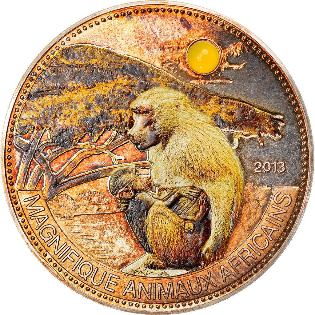 Münze, Niger, Baboon, 1000 Francs CFA, 2013, Proof, STGL, Silber