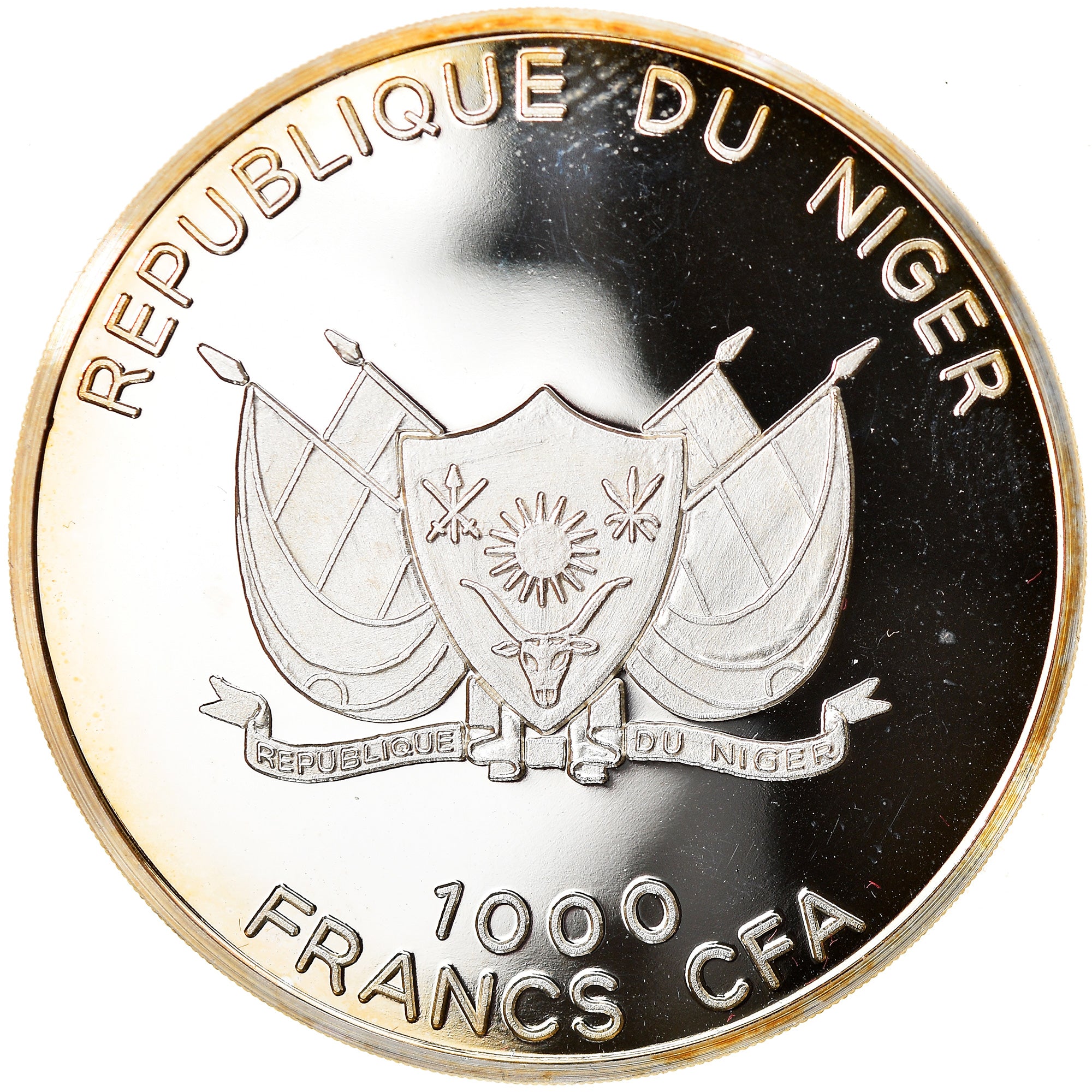 Münze, Niger, Baboon, 1000 Francs CFA, 2013, Proof, STGL, Silber