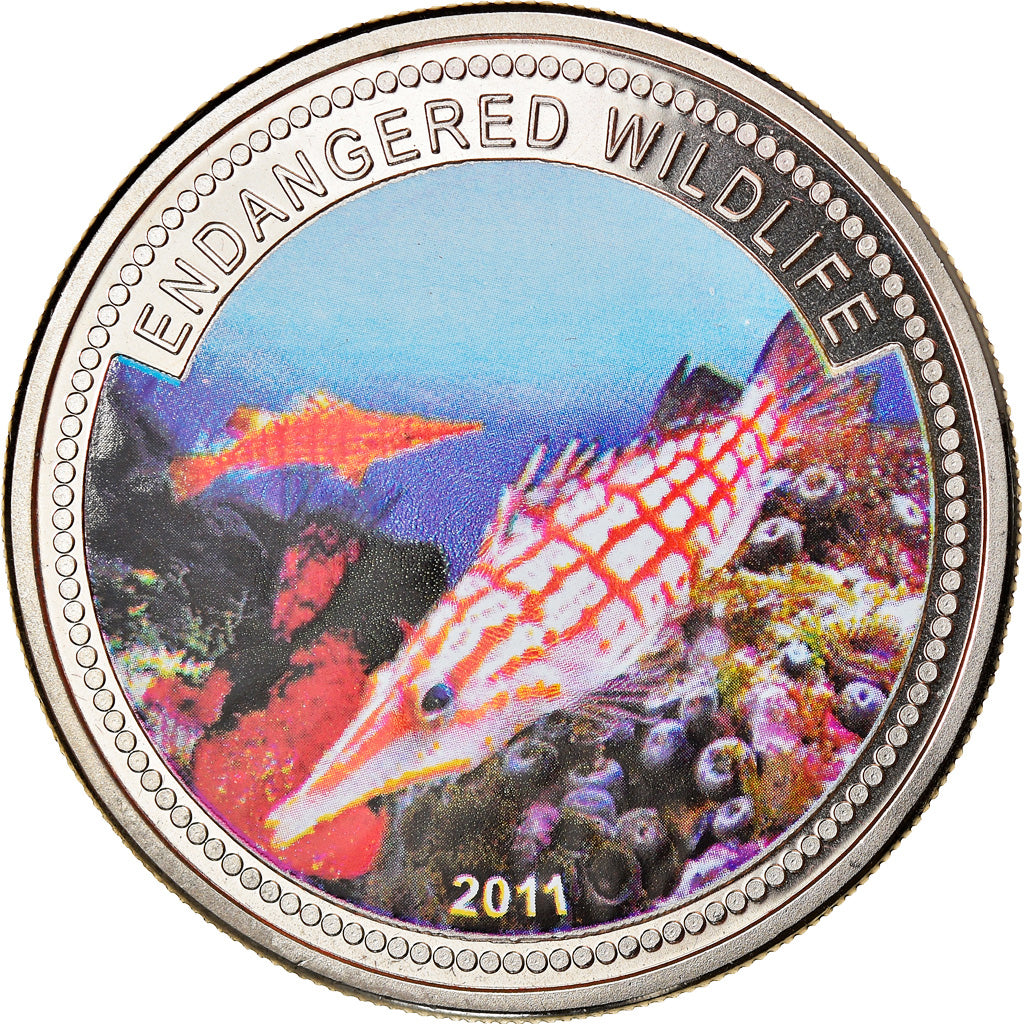Coin, Palau, Endangered Wildlife, Dollar, 2011, Proof, MS(65-70), Cupro-nickel
