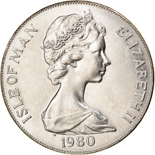 Coin, Isle of Man, Elizabeth II, Crown, 1980, Pobjoy Mint, AU(55-58)