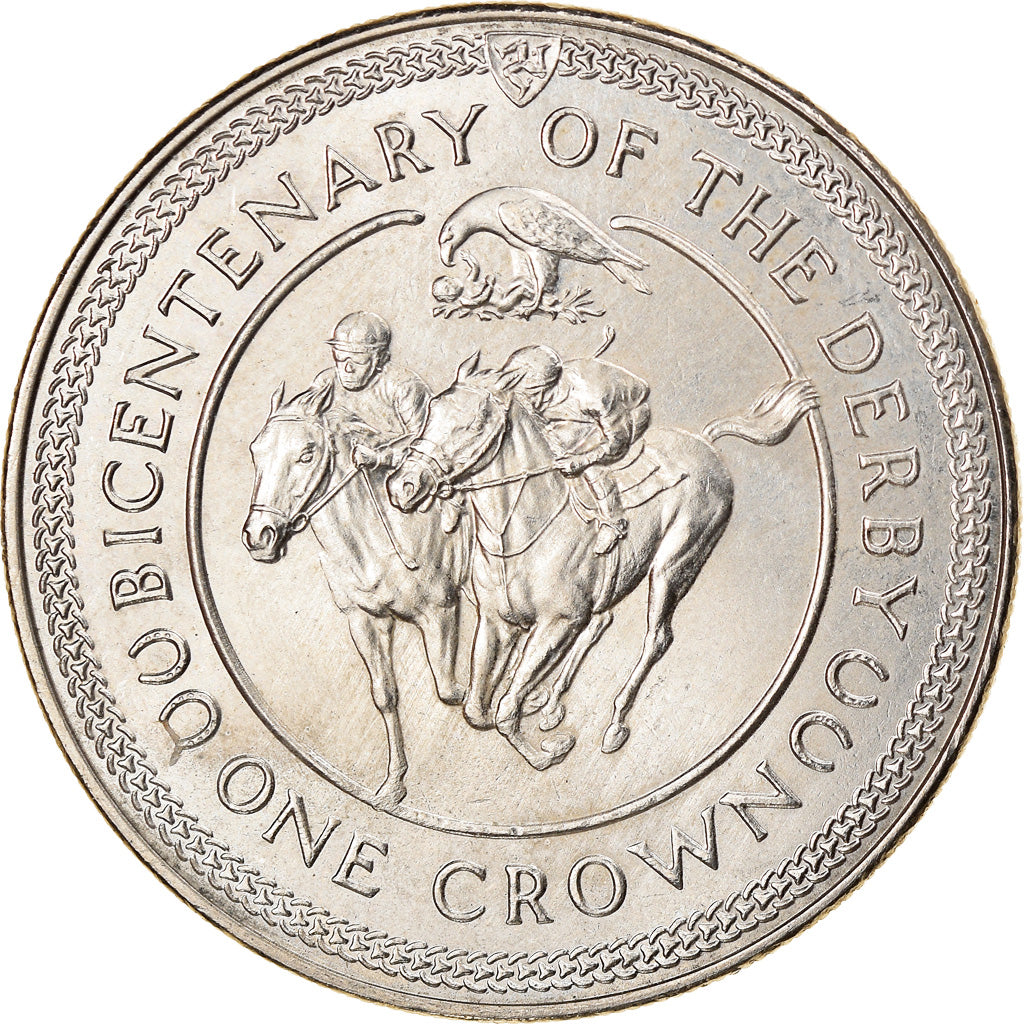 Coin, Isle of Man, Elizabeth II, Crown, 1980, Pobjoy Mint, AU(55-58)