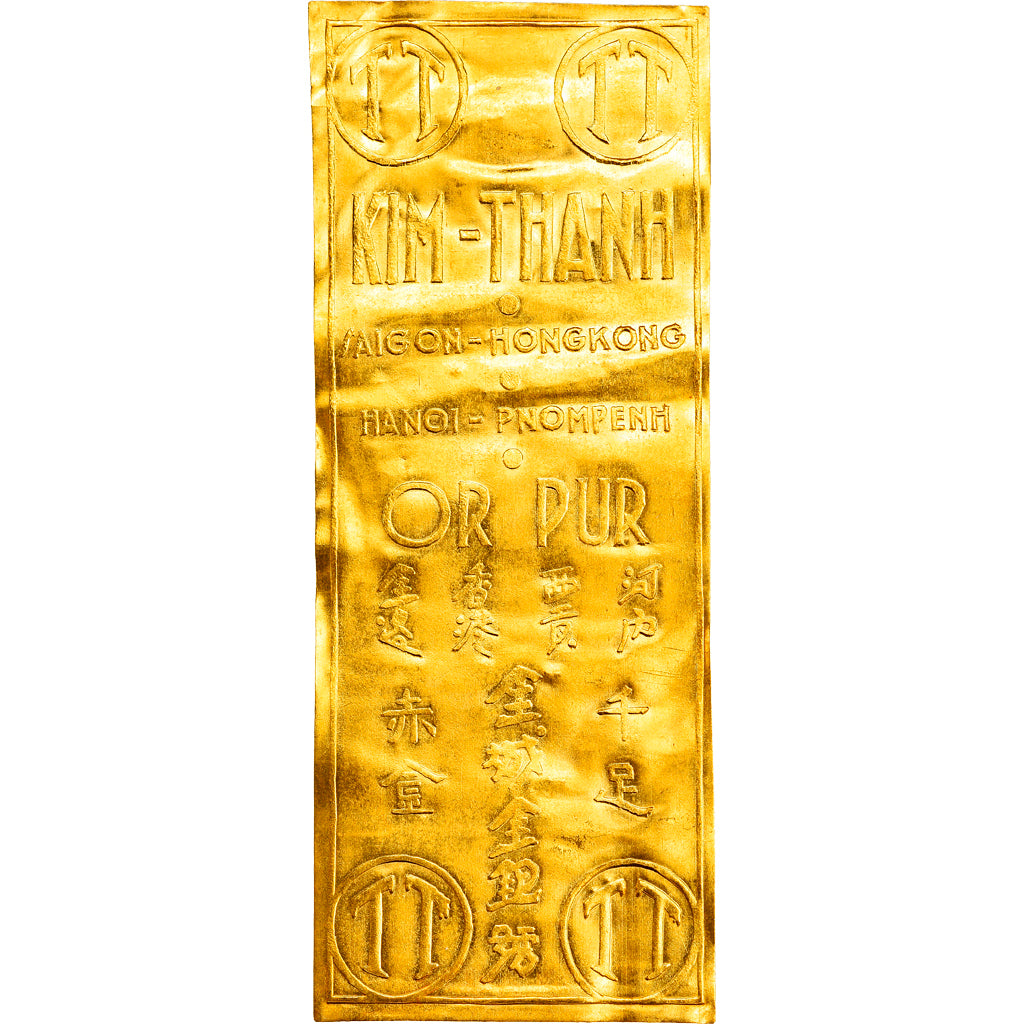 Monnaie, Indochine, Kim-Thanh, Gold plate, TTB+, Or, Lecompte:327