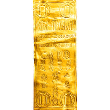Moeda, Indochina, Kim-Thanh, Gold plate, AU(50-53), Dourado, Lecompte:327