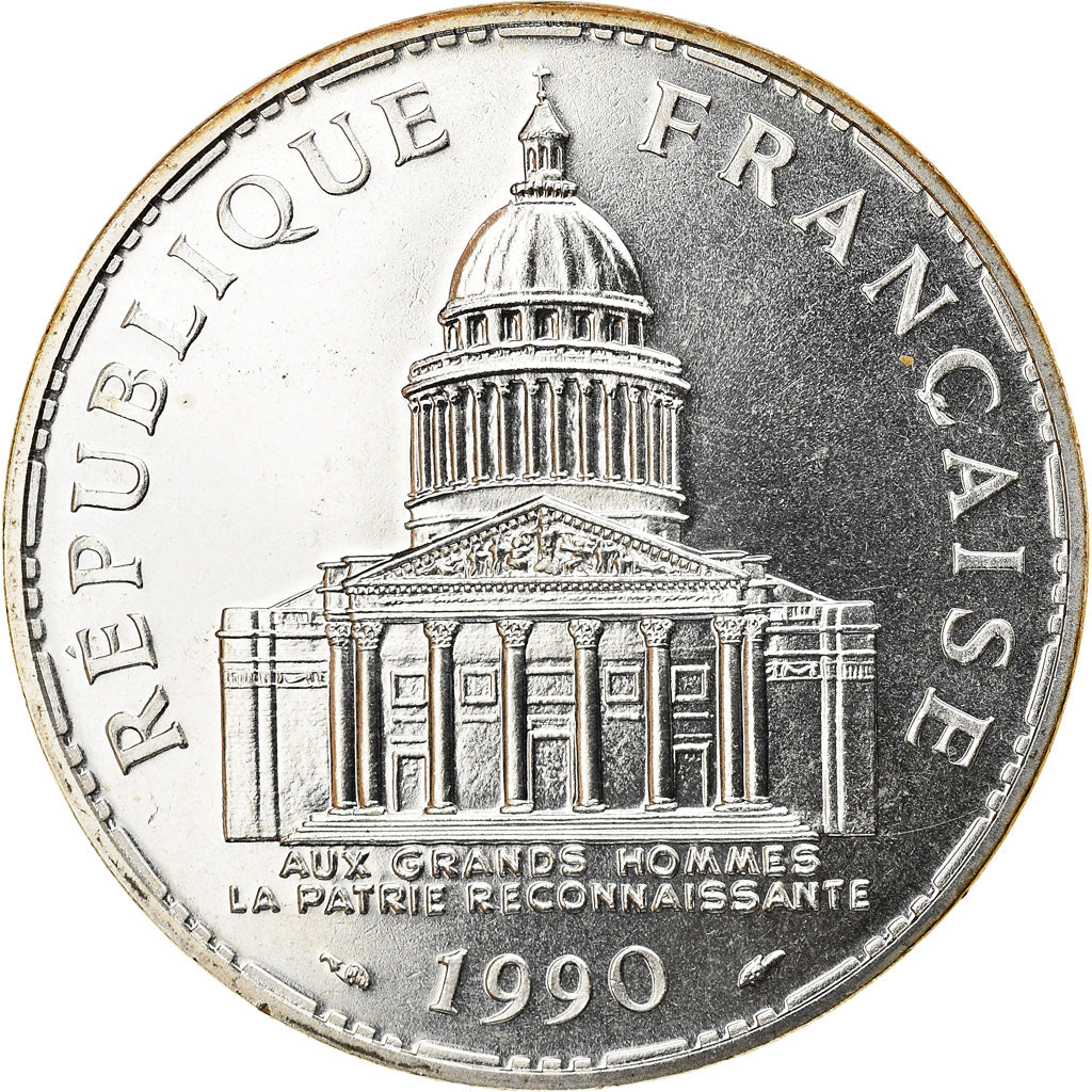 Coin, France, Panthéon, 100 Francs, 1990, FDC, MS(65-70), Silver, KM:951.1