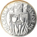 Moneta, Francja, Charlemagne, 100 Francs, 1990, FDC, MS(65-70), Srebro, KM:982