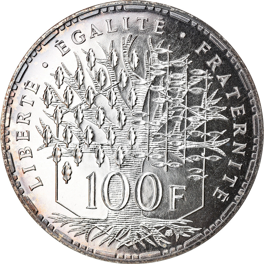 Moneta, Francia, Panthéon, 100 Francs, 1988, FDC, FDC, Argento, KM:951.1