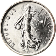 Moeda, França, Semeuse, 5 Francs, 1988, FDC, MS(65-70), Cobre-Níquel Revestido