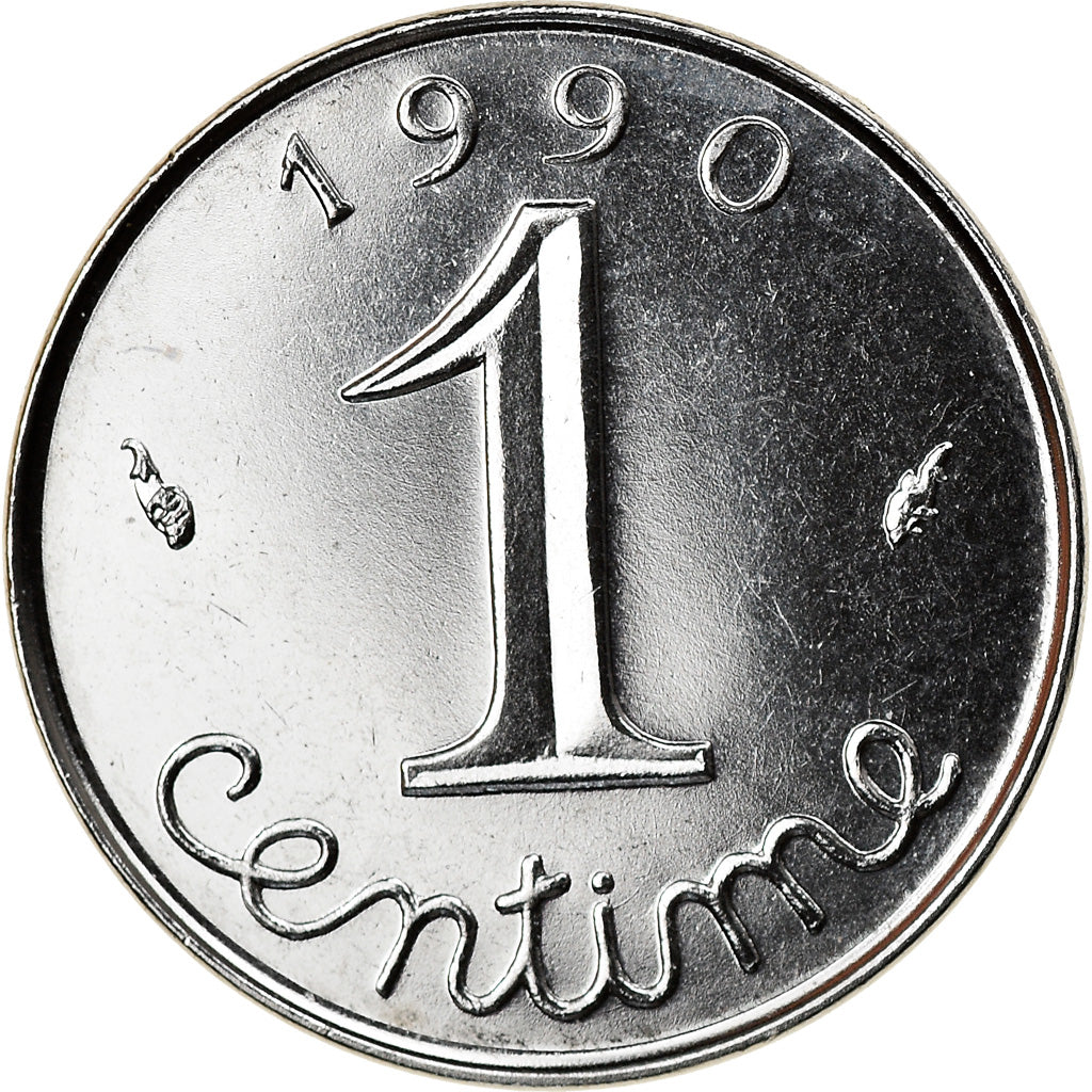 Coin, France, Épi, Centime, 1990, FDC, MS(65-70), Stainless Steel, KM:928