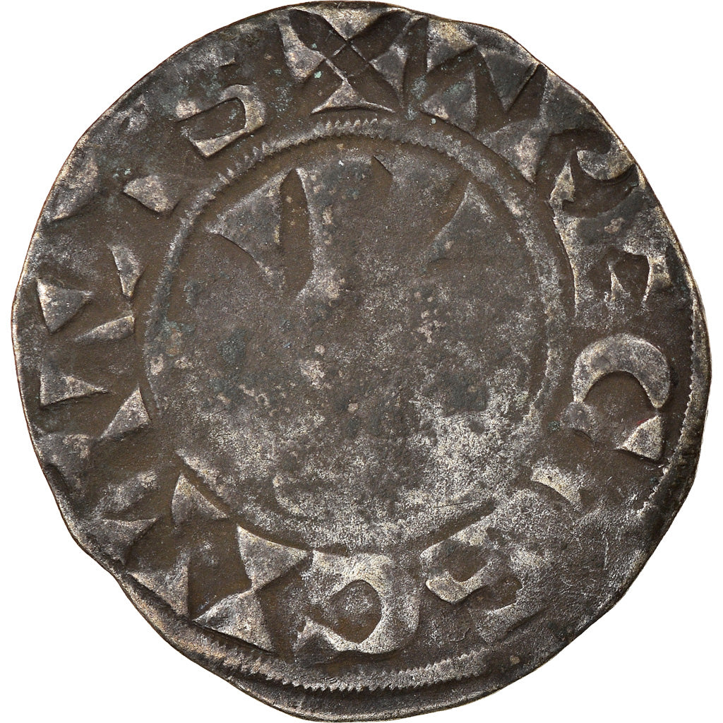 Moneta, Francia, Henri II, Denarius, c. 1180-1190, Troyes, MB+, Argento