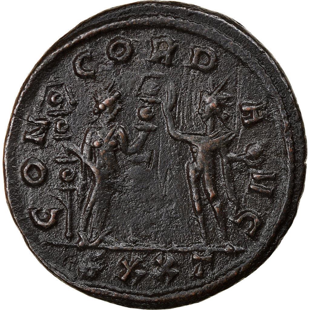 Münze, Probus, Aurelianus, 276, Ticinum, SS, Billon, RIC:323