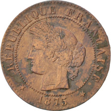 Coin, France, Cérès, Centime, 1875, Bordeaux, EF(40-45), Bronze, KM:826.2