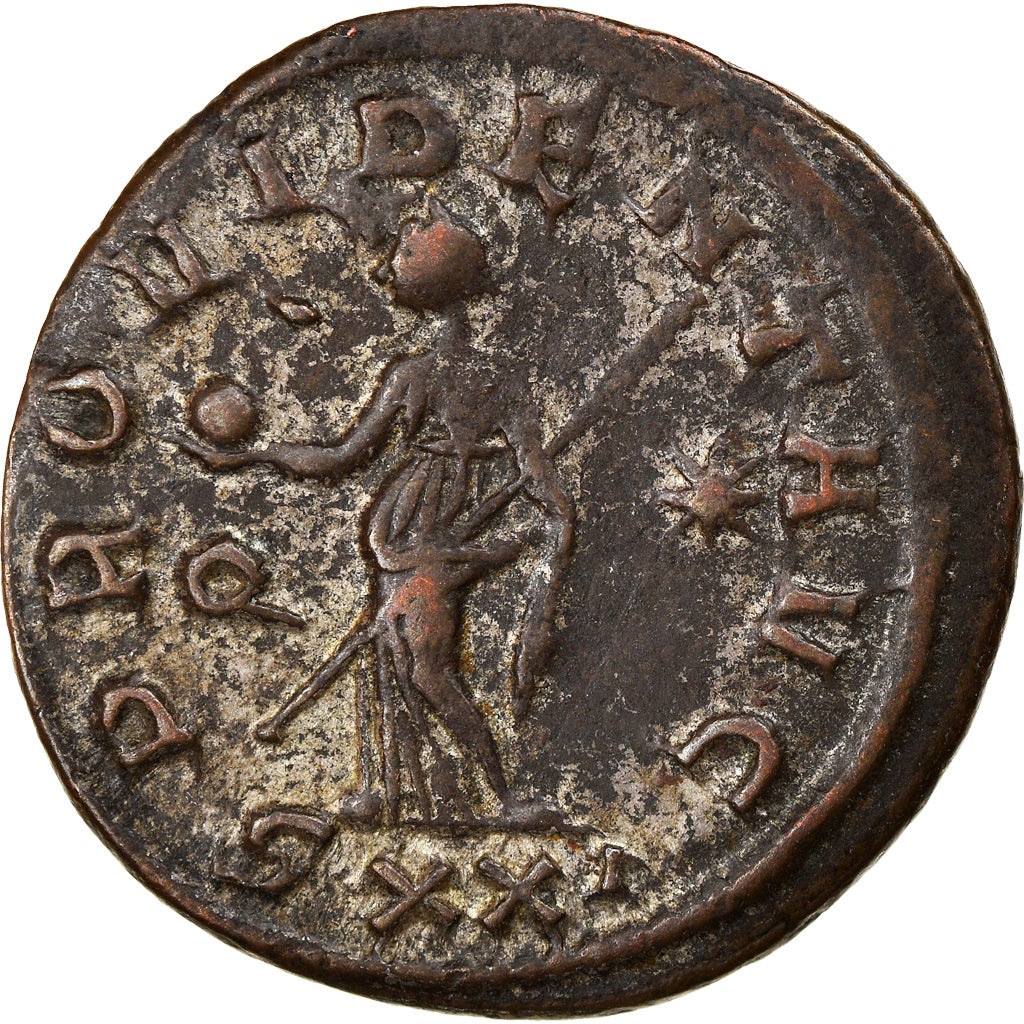 Coin, Probus, Aurelianus, 281, Ticinum, EF(40-45), Billon, RIC:490