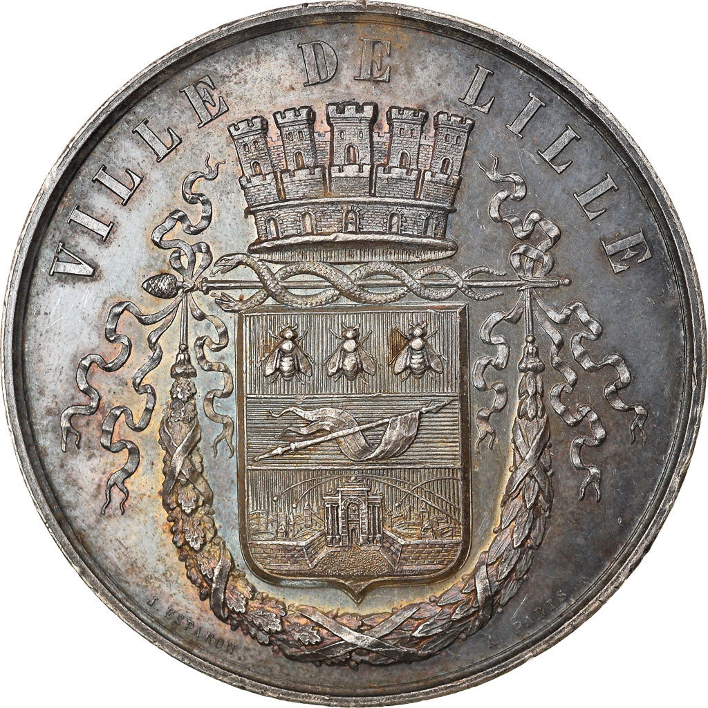 Francja, Medal, Ville de Lille, Cercle Horticole du Nord, Flora, Esparon