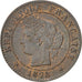 Monnaie, France, Cérès, Centime, 1878, Bordeaux, TTB+, Bronze, KM:826.2