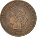 FRANCE, Cérès, Centime, 1886, Paris, KM #826.1, EF(40-45), Bronze, Gadoury #88,