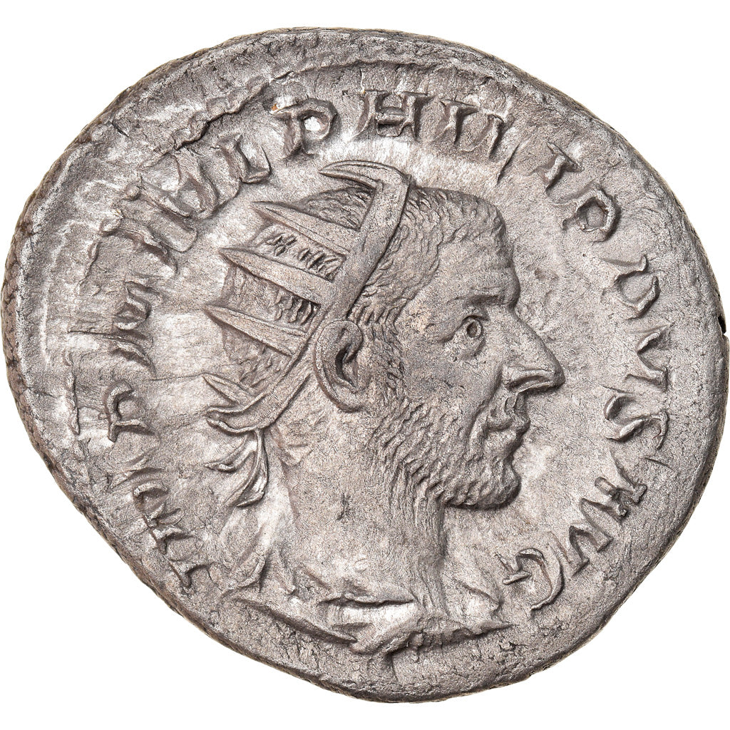 Moneta, Philip I, Antoninianus, 244, Roma, AU(50-53), Bilon, RIC:52