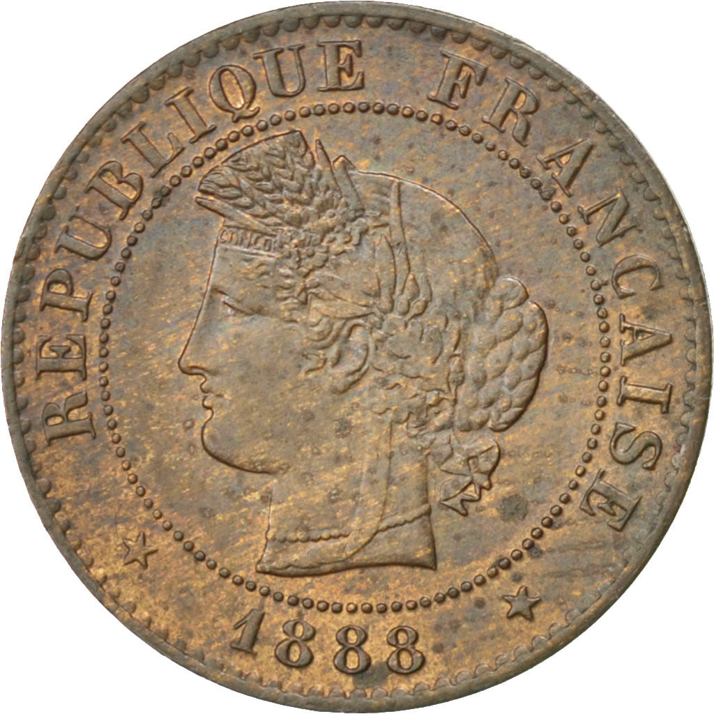 Coin, France, Cérès, Centime, 1888, Paris, AU(50-53), Bronze, KM:826.1