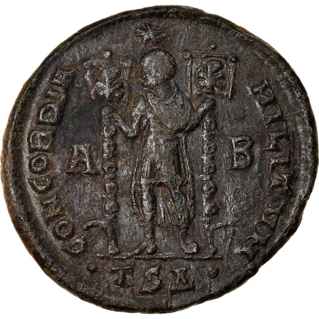 Coin, Vetranio, Maiorina, 350, Thessalonica, EF(40-45), Copper, RIC:132