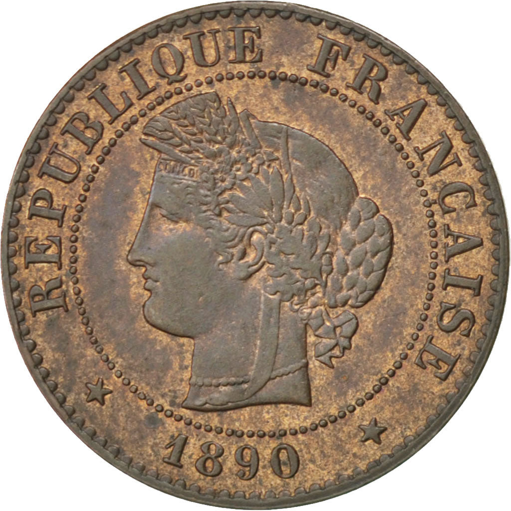 Coin, France, Cérès, Centime, 1890, Paris, AU(50-53), Bronze, KM:826.1