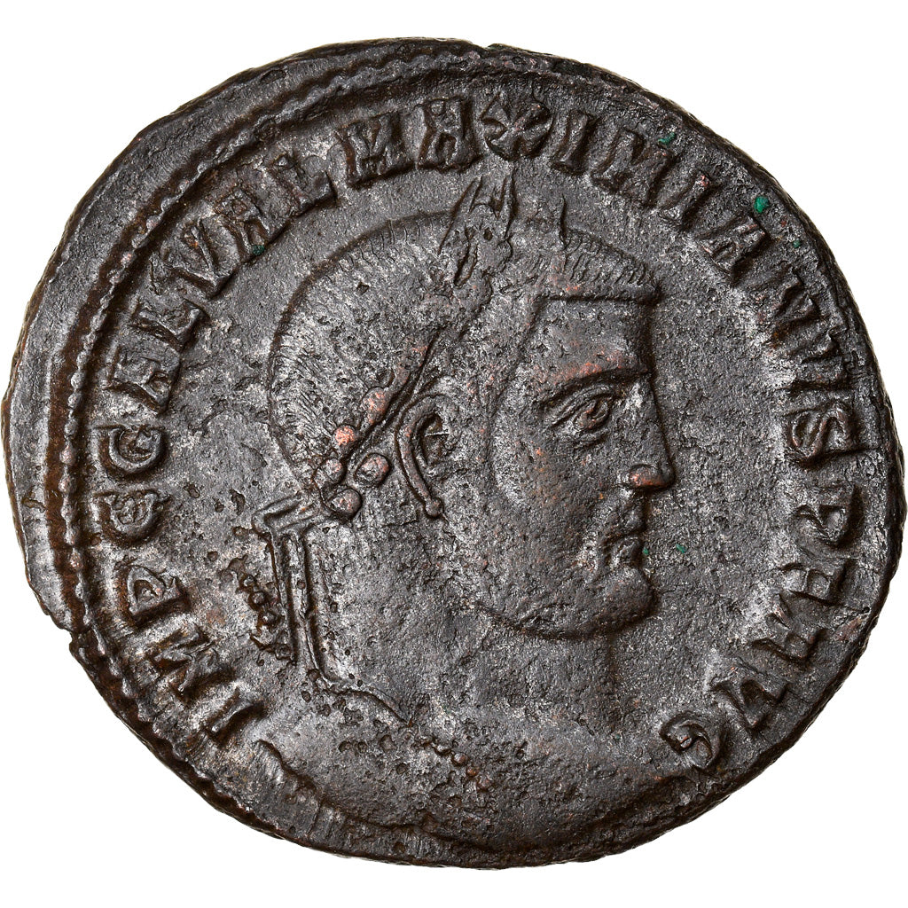 Coin, Galerius, Follis, 309-310, Heraclea, EF(40-45), Copper, RIC:37a