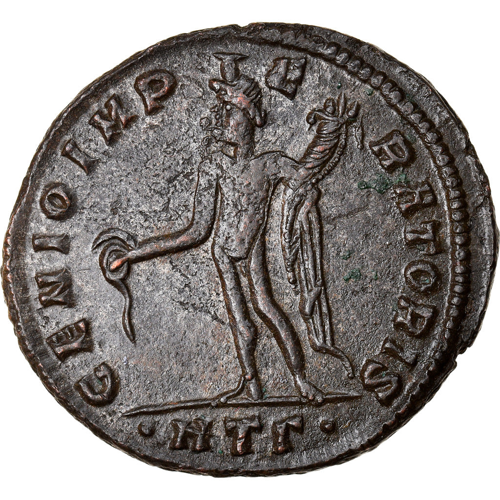 Coin, Galerius, Follis, 309-310, Heraclea, EF(40-45), Copper, RIC:37a