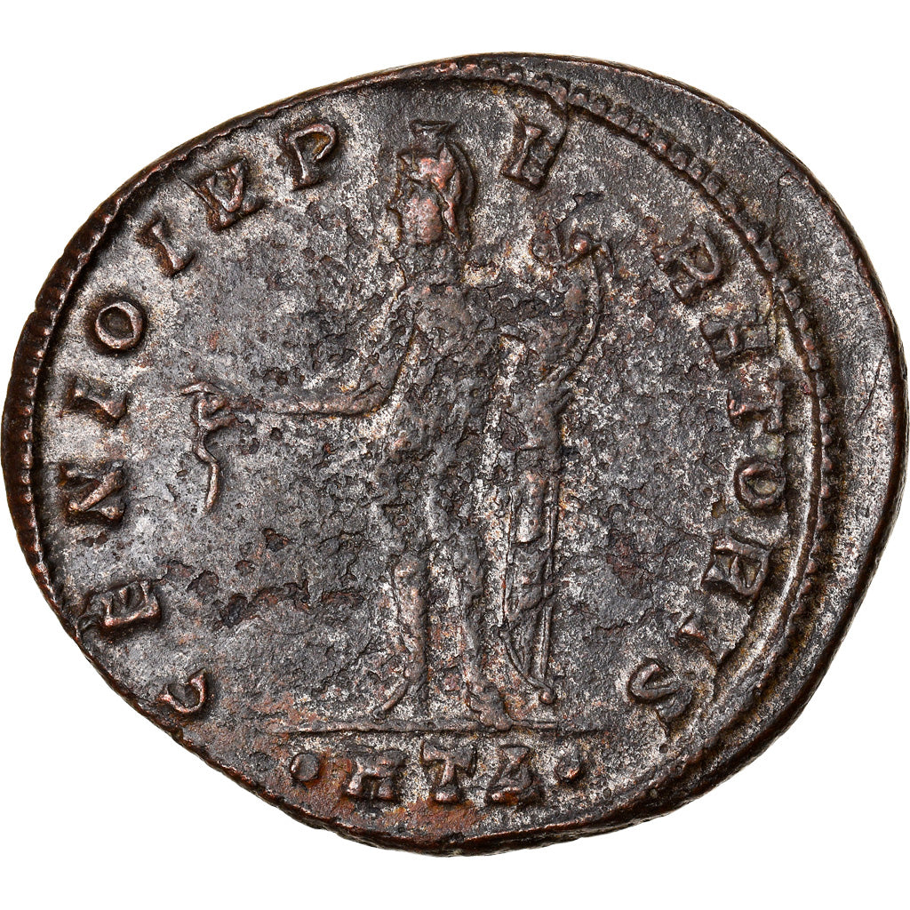 Moneta, Galerius, Follis, 309-310, Heraclea, MB+, Rame, RIC:37a