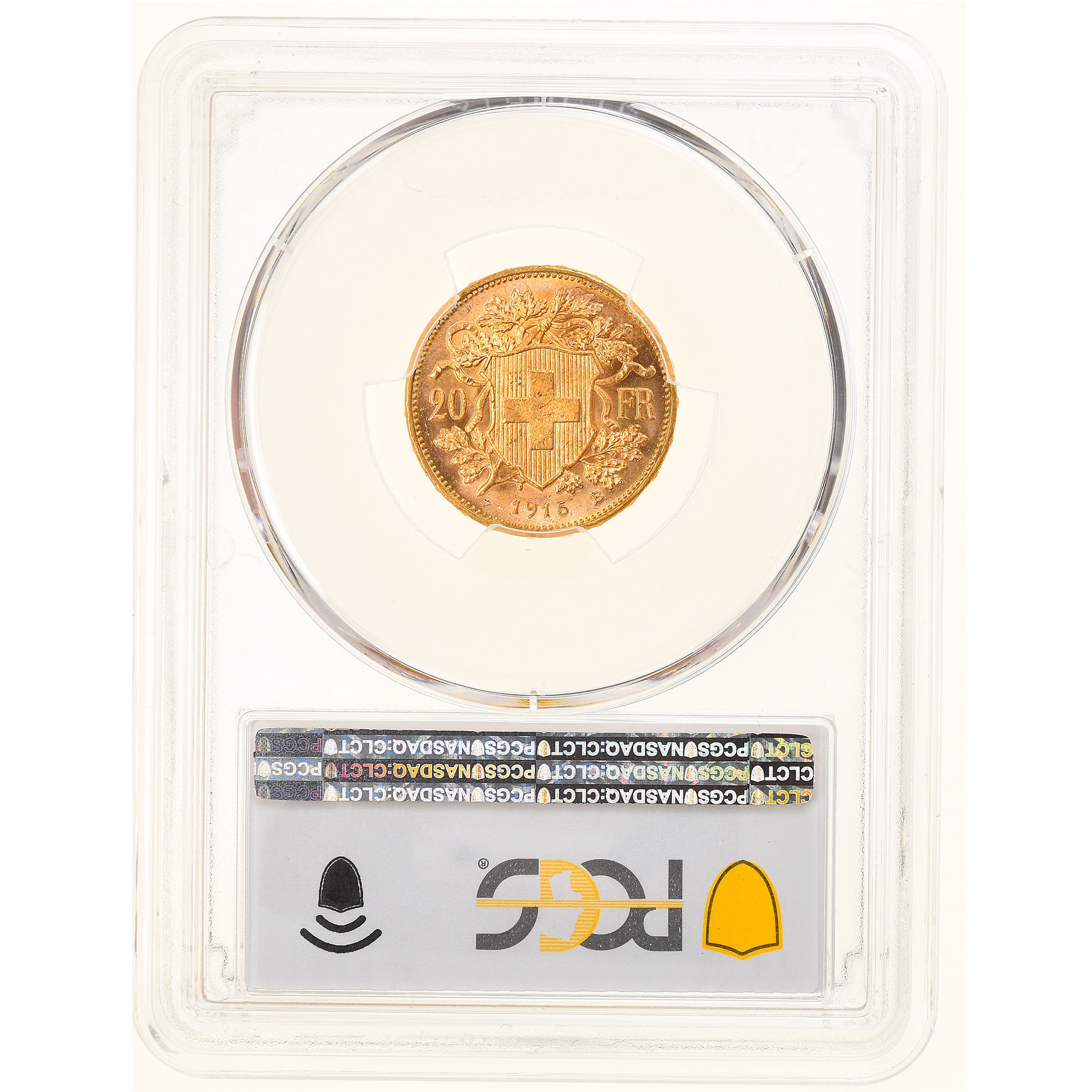 Moneda, Suiza, 20 Francs, 1915, Bern, PCGS, MS66, FDC, Oro, KM:35.1, graded