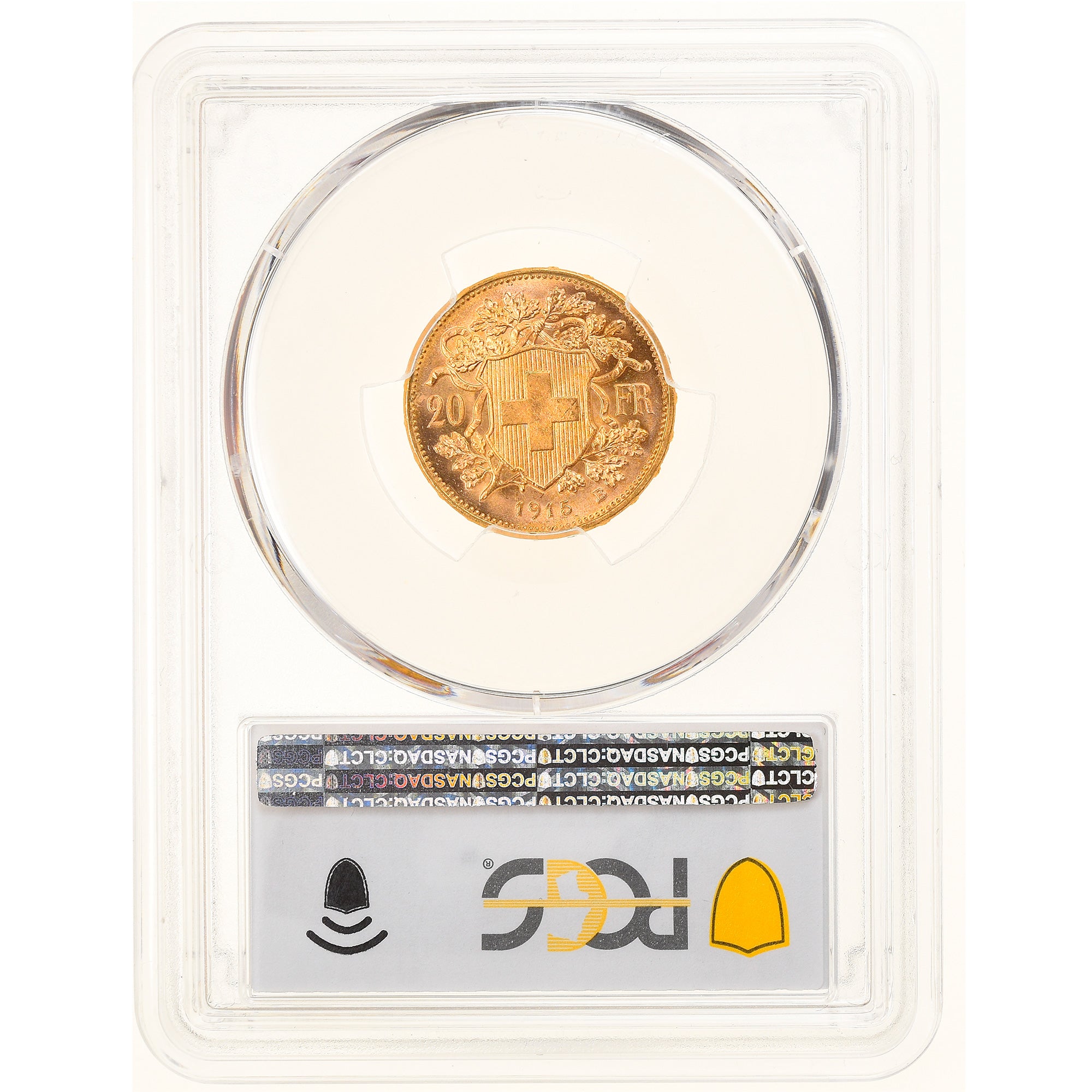 Moneda, Suiza, 20 Francs, 1915, Bern, PCGS, MS66, FDC, Oro, KM:35.1, graded