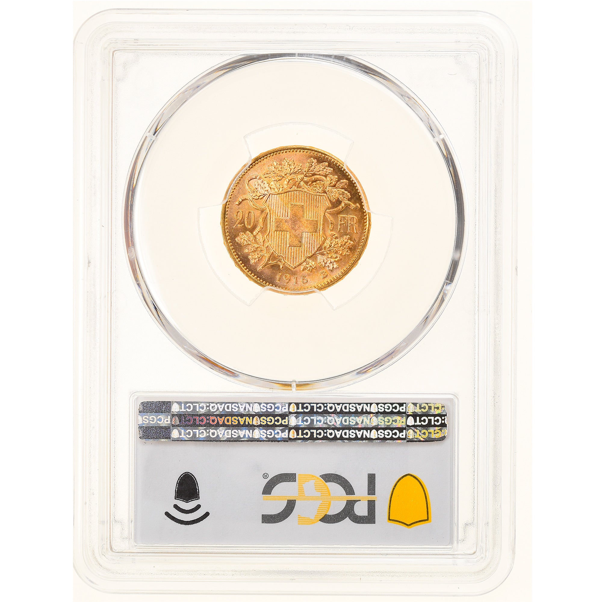 Moneda, Suiza, 20 Francs, 1915, Bern, PCGS, MS66, FDC, Oro, KM:35.1, graded