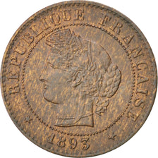 Monnaie, France, Cérès, Centime, 1893, Paris, SUP, Bronze, KM:826.1
