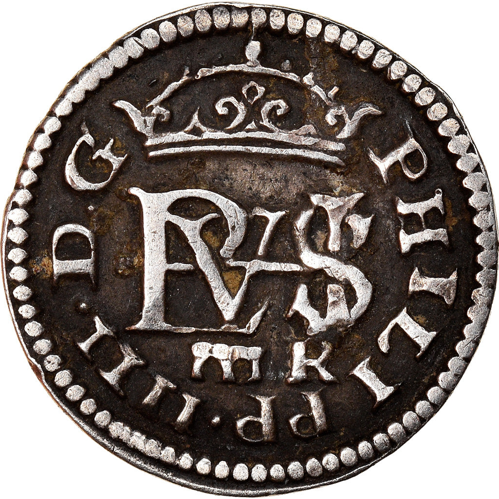Moneta, Spagna, Philip IV, 1/2 Réal, 1633, Segovia, BB+, Argento, KM:88